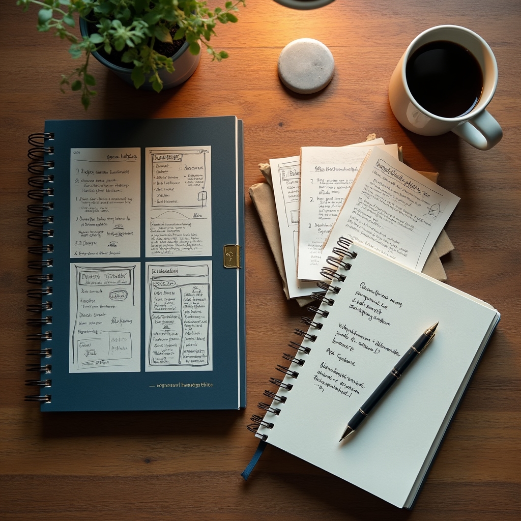 Negotiation toolkit materials and reference cards laid out on a desk